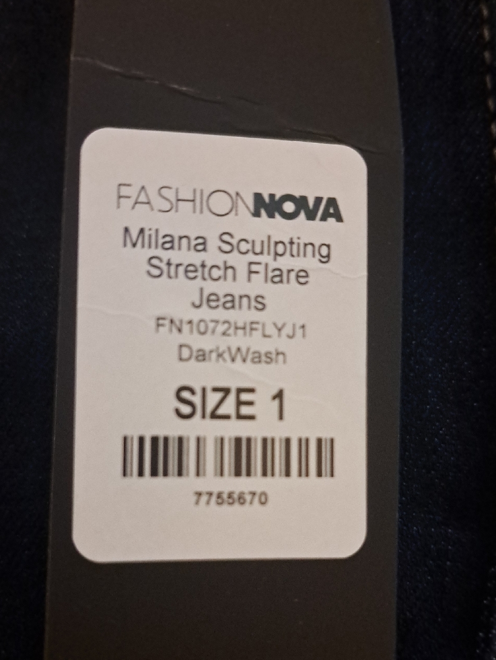 Fashion Nova Dark Wash Milana Sculpting Stretch Flare Jeans